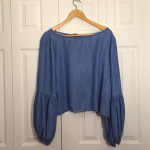 AE | Cropped Denim Shirt